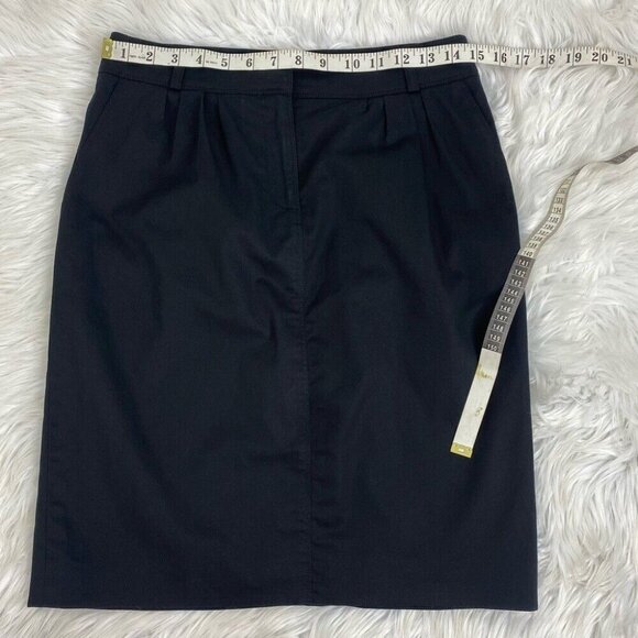 Burberry London Women's Black Minimalist Straight‎ Boss Career Skirt IT 38/W29 - Picture 12 of 13